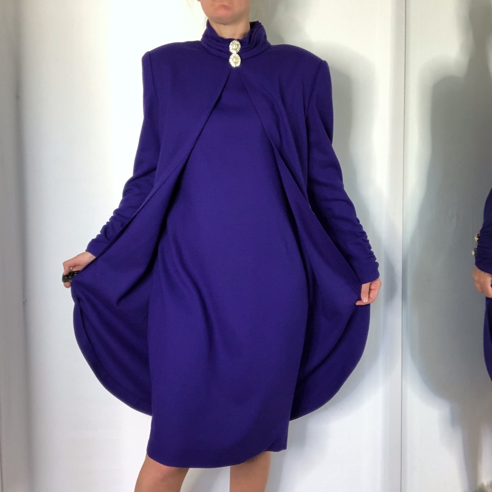 Vintage Purple Pierre Balmain Evening Dress